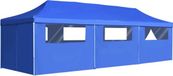 vidaXL Tente pliante Pop-up avec 8 parois latérales 870x291x315 cm Bleu