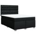 vidaXL Boxspringbed met matras, stof, zwart, 140x190 cm