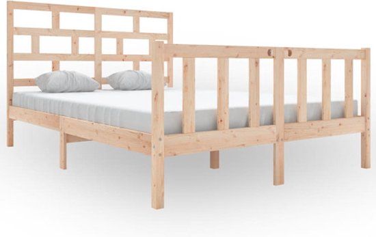 vidaXL Bedframe massief grenenhout 140x200 cm