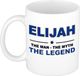 Bellatio Decorations naam cadeau mok - Elijah - man myth legend - koffiemok - 300 ml - collega - vaderdag