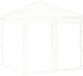 vidaXL Partytent, inklapbaar met zijwanden, wit, 2x2 meter