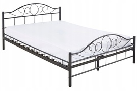 Viking Choice Metalen bedframe met lattenbodem- 120x200-versierd - zwart