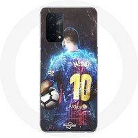 Maniacase Hoesje voor Oppo A74 5G Lionel Messi FCB Barcelona Voetbalclub