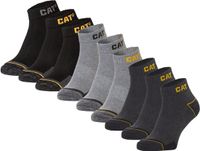 Caterpillar Enkelsokken Heren Work Sneakers 9-paar Korte Werksokken Antraciet/Grijs/Zwart - Maat 39-42