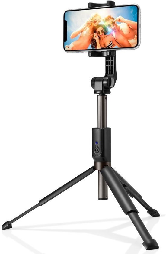 Spigen S540W Selfie Bluetooth Tripod Stick - zwart zwart