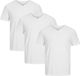 Jack & Jones Heren T-shirt 3-pack Basic V-hals Katoen Wit L