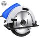 Scie circulaire manuelle électrique - Scie circulaire compacte - Moteur 1500 W - Lame de scie 185 mm - Profondeur de coupe 55 mm - 5500 tours par minute - Utilisable pour bois, métal et plastique