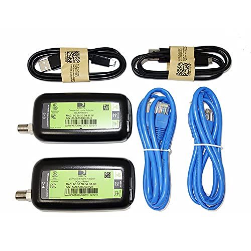 DIRECTV 2 PACK - breedband DECA Ethernet naar coax adapter - derde generatie (met 2 USB-voedingskabels)