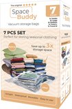 Space Buddy Vacuum Storage Bags - 7-Piece Set - For Home & Travel - Transparent