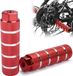 Aluminium pédales de vélo, set de 2, rouge