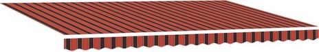 vidaXL Zonnescherm Oranje Polyester Handmatig 500 x 300 cm