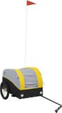 vidaXL Fietstrailer - Bagagefietskar - 45 kg - IJzer - Zwart en Geel
