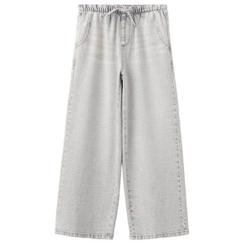 Mango Kids straight leg jeans - grijs