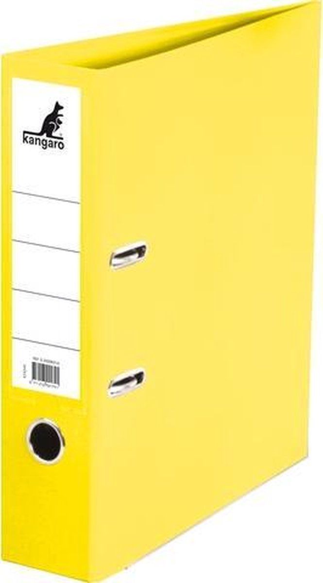 Kangaro Ordner A4 2r 75mm PP/PP geel - 8712127021845