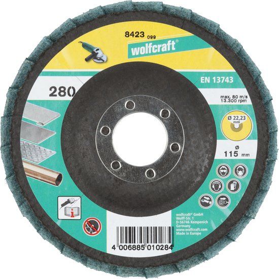 wolfcraft Lamellenschijf 115mm Korrel 280