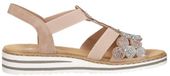 Rieker V0613-90 Dames Sandalen Plat - Roze - Maat 37