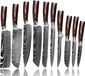 Muteki set de couteaux japonais (10 pièces) en coffret cadeau, en acier au carbone