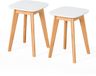 Relaxdays Krukje - set van 2 - 45,5 cm - bamboe