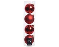 Decoris Boules de Noël - 16x pièces - Rouge - D10 cm - Verre