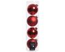 Decoris Boules de Noël - 16x pièces - Rouge - D10 cm - Verre