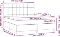 vidaXL Boxspringbed met matras en LED-verlichting, zwart, 180x200 cm, fluweel