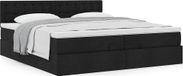 Maison Exclusive - Cadre de lit ottoman avec matelas noir 200x200 cm textile