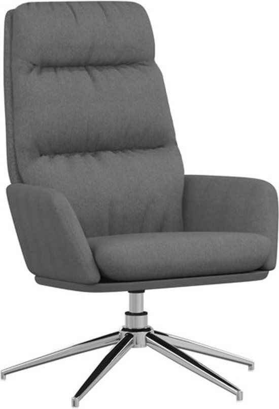 vidaXL Relaxstoel stof lichtgrijs