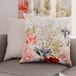PETTI Artigiani Italiani - 1 paar kussenslopen 60 x 60 cm van microvezel, decoratief kussen voor slaapkamer, bank, woonkamer, set van 2 kussenslopen, bloemenpatroon, lichtblauw, 100% Made in Italy