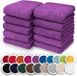 NatureMark Badstof washandje zeep molton 30 x 30 cm, paars