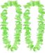 Boland Hawaii krans/slinger - 2x - Tropische kleuren vert - Bloemen hals slingers