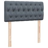 VidaXL Ottomaans bed met matras en LED's, fluweel, donkergrijs, 180x200cm