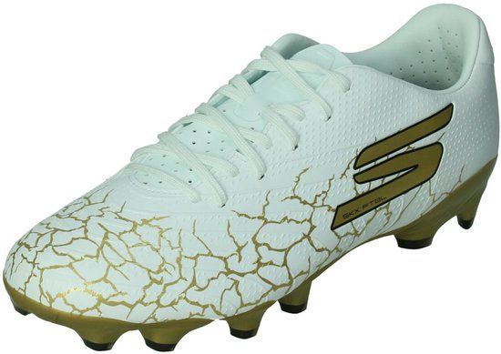 Skechers Voetbalschoenen SKX 1.5 Academy FG Mannen Wit/Zwart/Goud Maat 44
