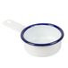 Enamelware Mini-potten, 100 ml, 14,6 x 8 x 3 cm, wit, geëmailleerd ijzer, 6 stuks