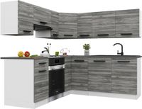 B BELINI GROUP BELINI Keukenblok ITALIA 6 - Keukenmeubel Set 360 cm Grijs Glamour met Werkbladen
