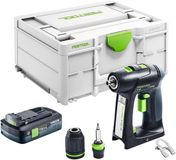Festool C 18-Basic Perceuse sans fil 18 V 45 Nm sans balais + 1x Batterie 4,0 Ah + Systainer - sans chargeur