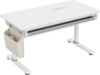en.casa Kinderbureau Kuosa verstelbaar 54-76x120x60 cm grijs en wit