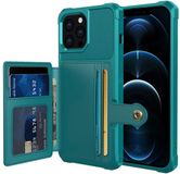 Apple iPhone 13 Pro Max TPU Back Cover met Kunstleren Wallet Groen
