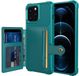 Apple iPhone 13 Pro Max TPU Back Cover met Kunstleren Wallet Groen