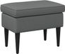 vidaXL Voetenbank Donkergrijs 55 x 35 x 41 cm Stof