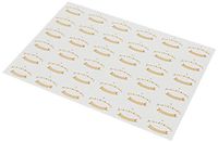 Mopec X652.13 horizontale doopkaart, bruin, 1 vel = 36, verpakking van 5, karton, 3,2 x 5 cm, 5 stuks