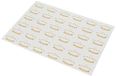 Mopec X652.13 horizontale doopkaart, bruin, 1 vel = 36, verpakking van 5, karton, 3,2 x 5 cm, 5 stuks