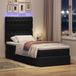 Maison Exclusive - Cadre de lit ottoman avec matelas, noir, 100x200 cm, textile