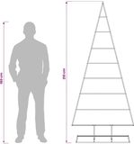 vidaXL Metalen kerstboom KUOPIO 210 cm Metaal Zwart