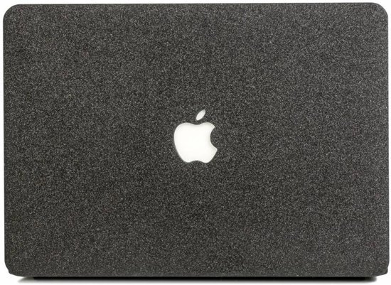 Lunso - cover hoes - MacBook Air 13 inch A1932/A1989 - Glitter zwart
