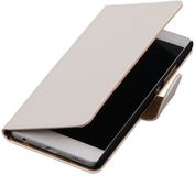 Best Cases .nl HTC One M9 Plus Effen Booktype Wallet Hoesje Wit