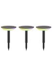 Calex Éclairage de terrasse intelligent - Set de 3 - Lumière RVB et Blanc chaud - Noir