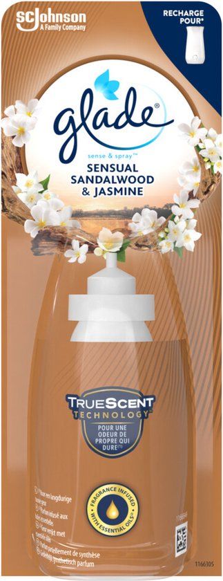 Glade Sense & Spray Sensual Sandalwood & Jasmine navulling 18ML