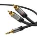 KabelDirekt 7,5 m 2 x RCA 3.5mm Zwart