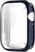 By Qubix Qubix - Siliconen case (volledig beschermd) 41mm - Donkerblauw - Geschikt voor Apple watch 41mm hoesje - screenprotector - Bescherming iWatch - Bescherm hoesje