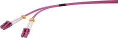 Renkforce RF-4942830 Glasvezel Optische vezel Aansluitkabel 1.00 m Purper-rood [1x LC-stekker - 1x LC-stekker] 50/125 µ